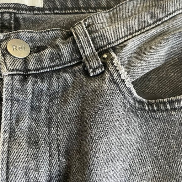 Reformation Julia High Cigarette Jean Wash Monterey Women's Sz 26 Charcoal Black - Picture 7 of 9